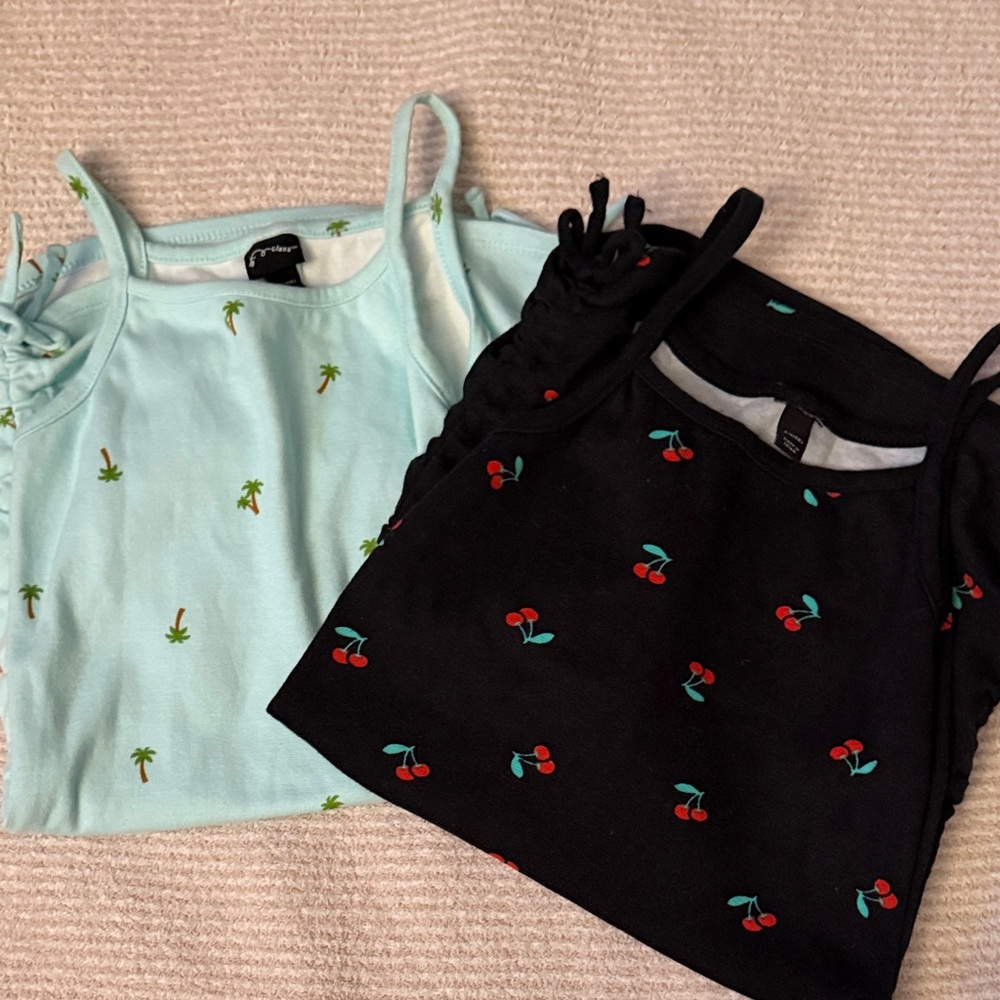 Art Class Black and Mint Kids Camisoles